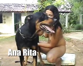 Соседская собака накинулась на молодую тёлку и трахнула в зоо порно видео