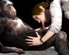 Порно с обезьяной. Зоо секс видео мультик